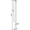 Ornamental bollard | Series 464B | � 60 mm | stationary, for casting in concretewith ground anchor, total length approx. 1400 mm | without lock | without eyelet